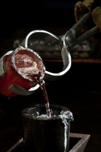 Pouring Liquid Aluminum