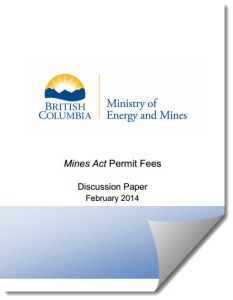 Mines Act Permit Fees Discussion Paper - February 2014