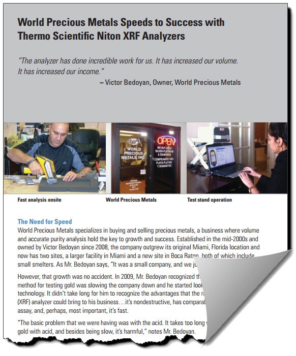 World Precious Metals Uses XRF