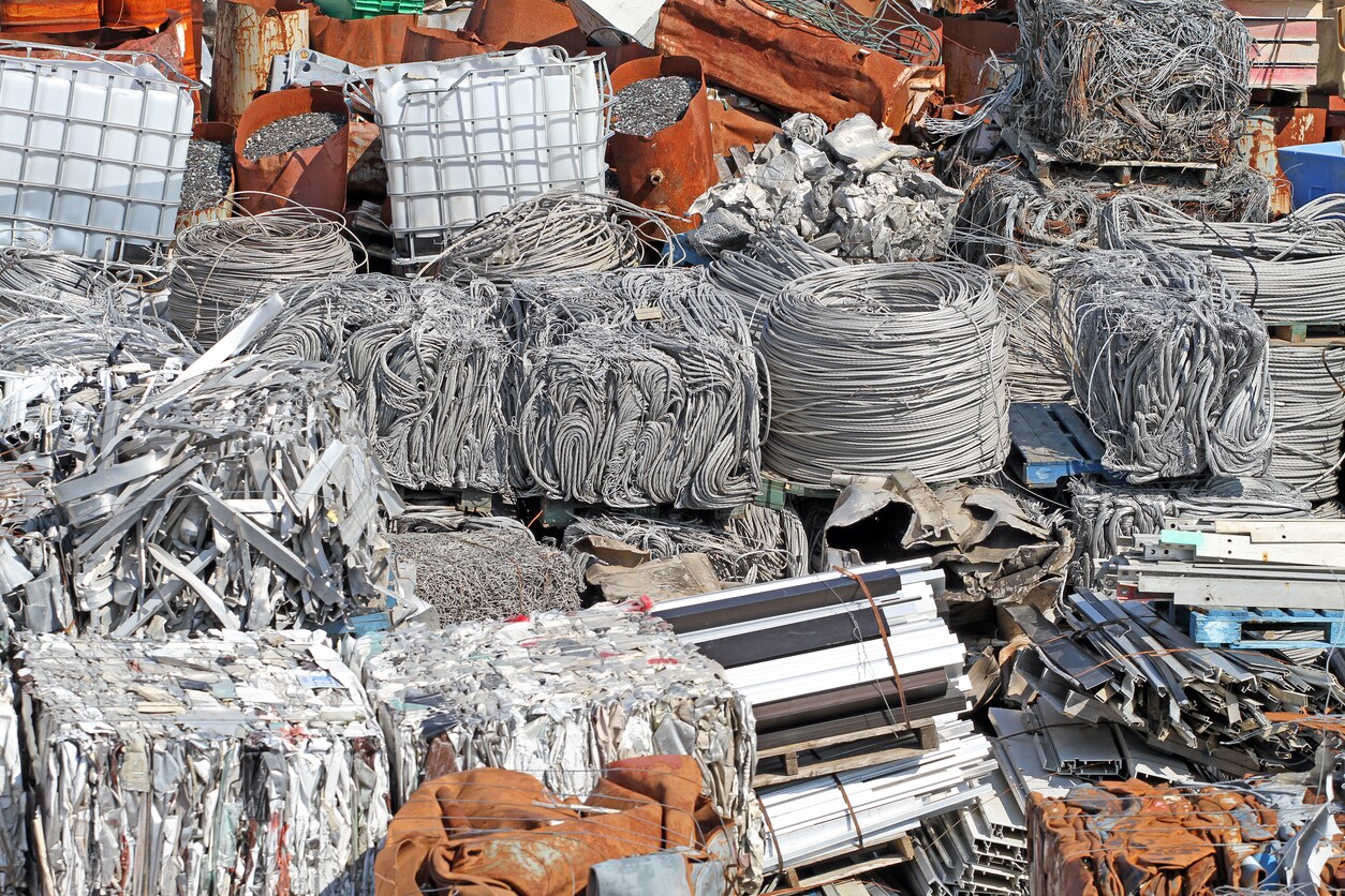 sorted scrap metal