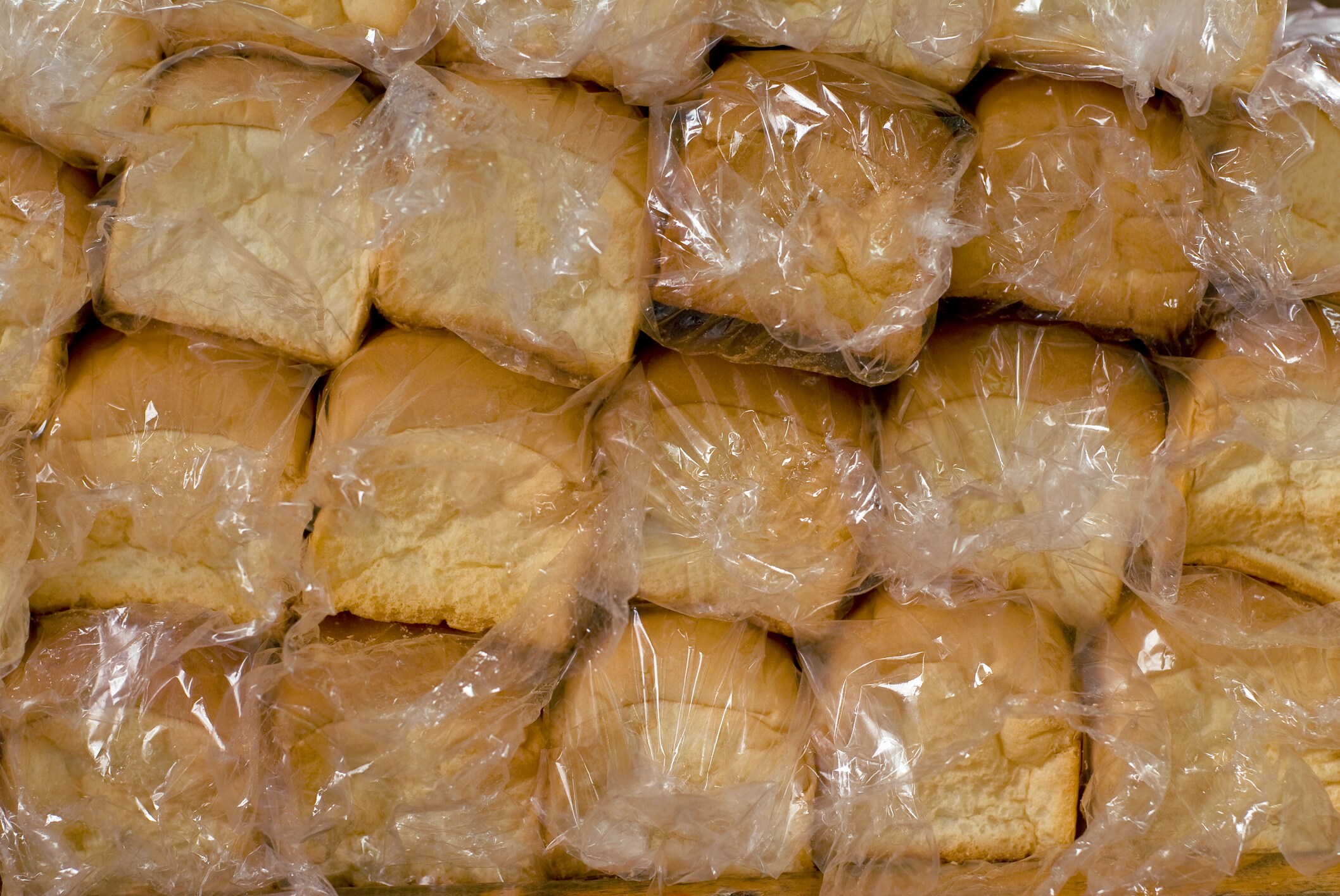 bread loaves in plastic bags