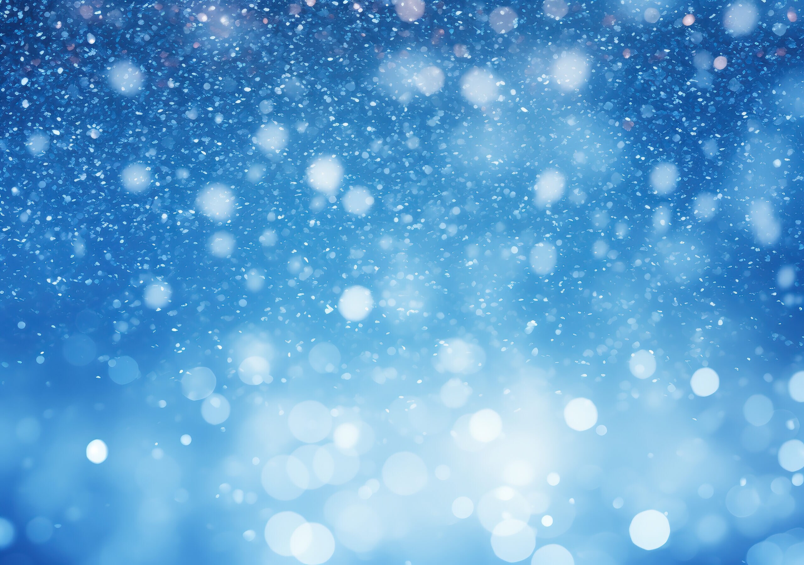 abstract concept of chilly, blue glitter ball bokeh gradient background