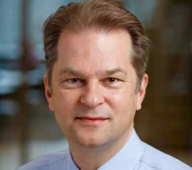 Dr. Ulrich Broeckel, a white man who studies pharmacogenenomics, looks into the camera