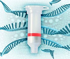 PureLink Solutions RNA Silica Spin Column with RNA around the column