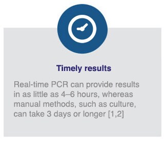 Timely results: results in as little as 4-6 hours Timely results: results in as little as 4-6 hours