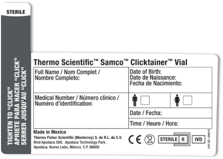 Clicktainer label Clicktainer label