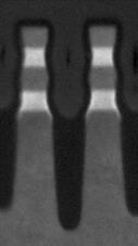TEM image of a gate-all-around transistor. TEM image of a gate-all-around transistor.