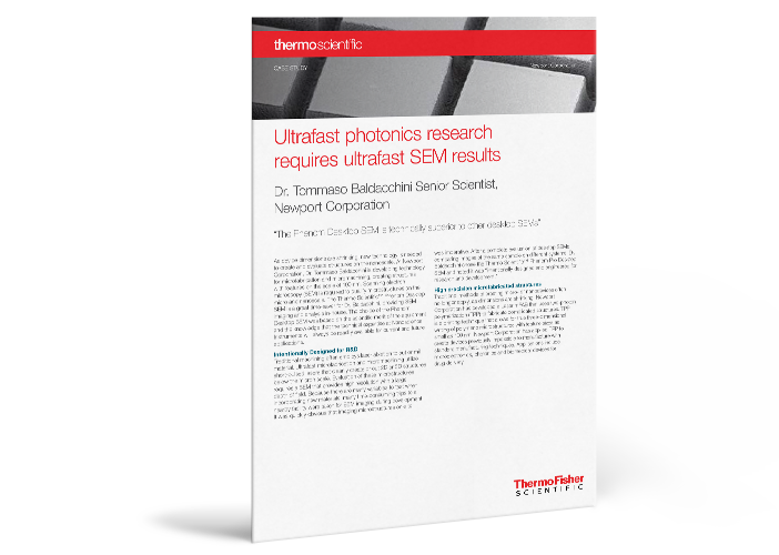 Case Study: Ultrafast Photonics Research at Newport Corporation with Desktop SEM Case Study: Ultrafast Photonics Research at Newport Corporation with Desktop SEM