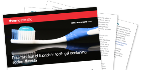 Determination of fluoride in tooth gel containing sodium fluoride Determination of fluoride in tooth gel containing sodium fluoride