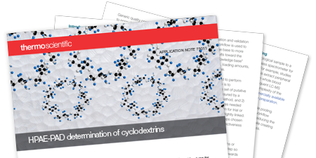 HPAE-PAD determination of cyclodextrins HPAE-PAD determination of cyclodextrins