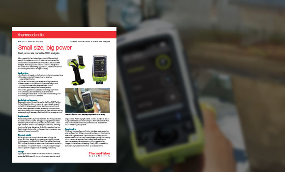 Specification Sheet: Niton XL5 Plus Handheld XRF Analyzer Specification Sheet: Niton XL5 Plus Handheld XRF Analyzer