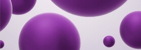 Flow Cytometry Cell Counting Beads Image with purple spherical bead graphic