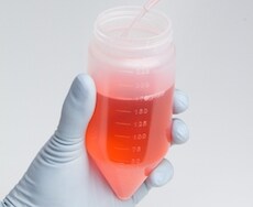 Nunc 250mL wide-mouthed conical centrifuge tube Media being pipetted into a single wide-mouthed 250mL conical centrifuge tube