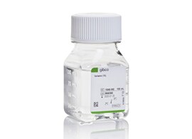 Versene solution Versene solution in a small, clear bottle with white and green labeling