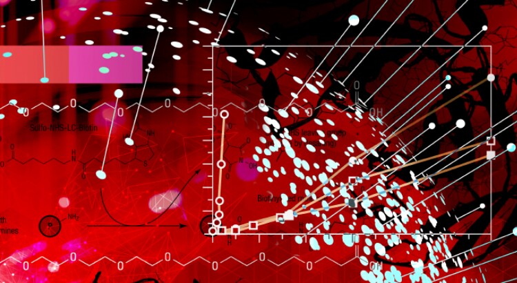 Biotinylation schematic 3D image of biotin reaction
