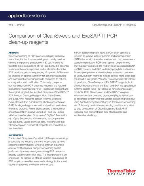 ExoSAP_IT_Express_PCR_Product_Cleanup_Comparison ExoSAP_IT_Express_PCR_Product_Cleanup_Comparison