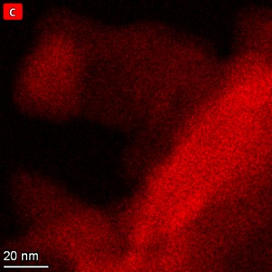 Platinum nanoparticles and cobalt nanoparticles, used to improve catalytic efficiency, imaged with high resolution EDS Platinum nanoparticles and cobalt nanoparticles, used to improve catalytic efficiency, imaged with high resolution EDS