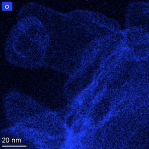 Platinum nanoparticles and cobalt nanoparticles, used to improve catalytic efficiency, imaged with high resolution EDS Platinum nanoparticles and cobalt nanoparticles, used to improve catalytic efficiency, imaged with high resolution EDS