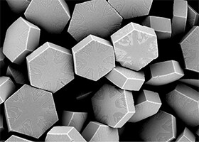 Photonic upconversion nanoparticles (UCNP) of NaYF4 imaged with SEM Photonic upconversion nanoparticles (UCNP) of NaYF4 imaged with SEM