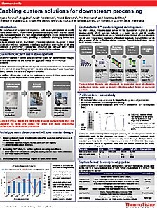 Scientific poster outlining Thermo Fisher Scientific custom downstream processing services. Scientific poster outlining Thermo Fisher Scientific custom downstream processing services.