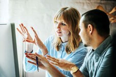 Two people Stock image of two individuals collaborating