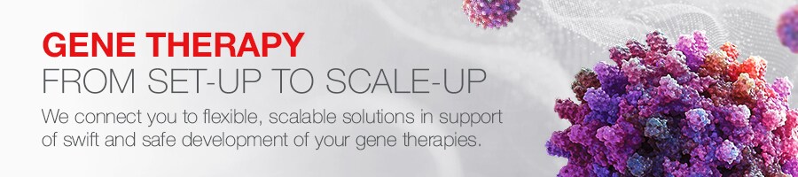 Gene therapy scientist with viral vector Viral vector partical with lab scientist