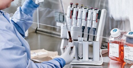 regulatory compliance scientist using gibco optimizer cts in lab