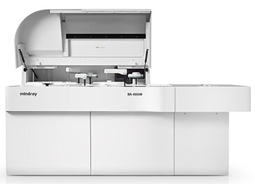 mindray-ba-800m-chemistry-analyzer-front-open-lid Mindray BA-800M Chemistry Analyzer