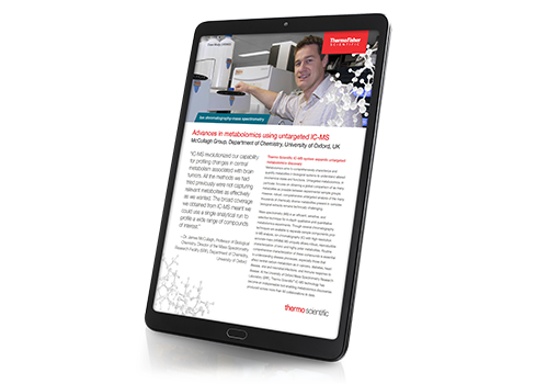 Advances in metabolomics using untargeted IC-MS Advances in metabolomics using untargeted IC-MS