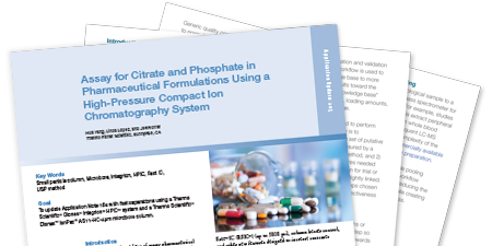 Assay for Citrate and Phosphate in Pharmaceutical Formulations Assay for Citrate and Phosphate in Pharmaceutical Formulations