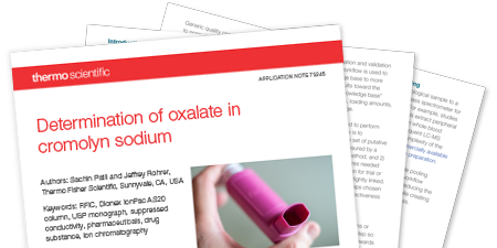 Determination of oxalate in cromolyn sodium Determination of oxalate in cromolyn sodium