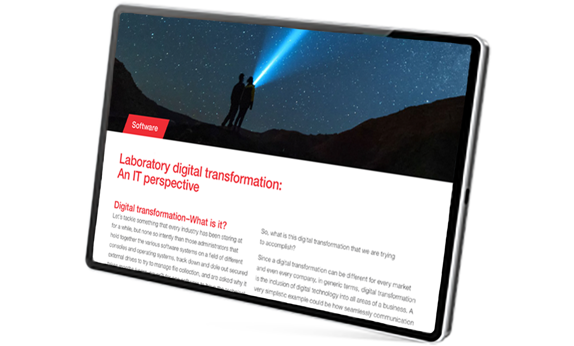 Laboratory Digital Transformation. An IT Perspective Laboratory Digital Transformation. An IT Perspective