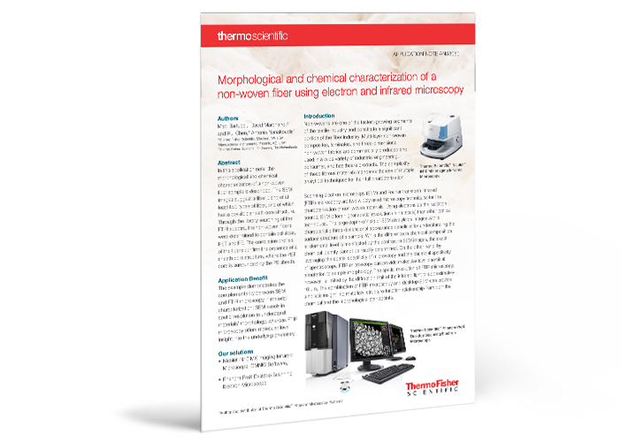 Morphological and Chemical Characterization of a Non-woven Fiber Morphological and Chemical Characterization of a Non-woven Fiber