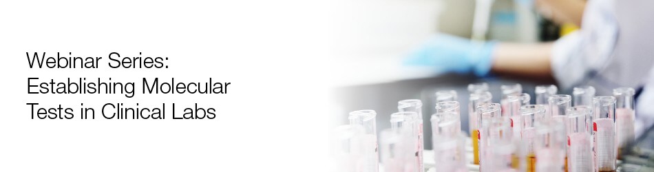 Webinar Series: Establishing Molecular Tests in Clinical Labs Webinar Series: Establishing Molecular Tests in Clinical Labs