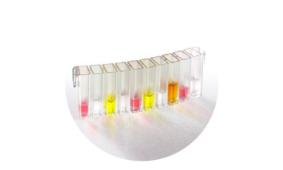 Unique, disposable DECACELL cuvettes Unique, disposable DECACELL cuvettes