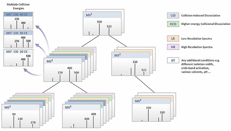 A schematic representation of a spectral tree from mzCloud A schematic representation of a spectral tree from mzCloud
