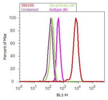 使用EZH2对HCT 116细胞进行的流式细胞分析。 使用EZH2对HCT 116细胞进行的流式细胞分析。