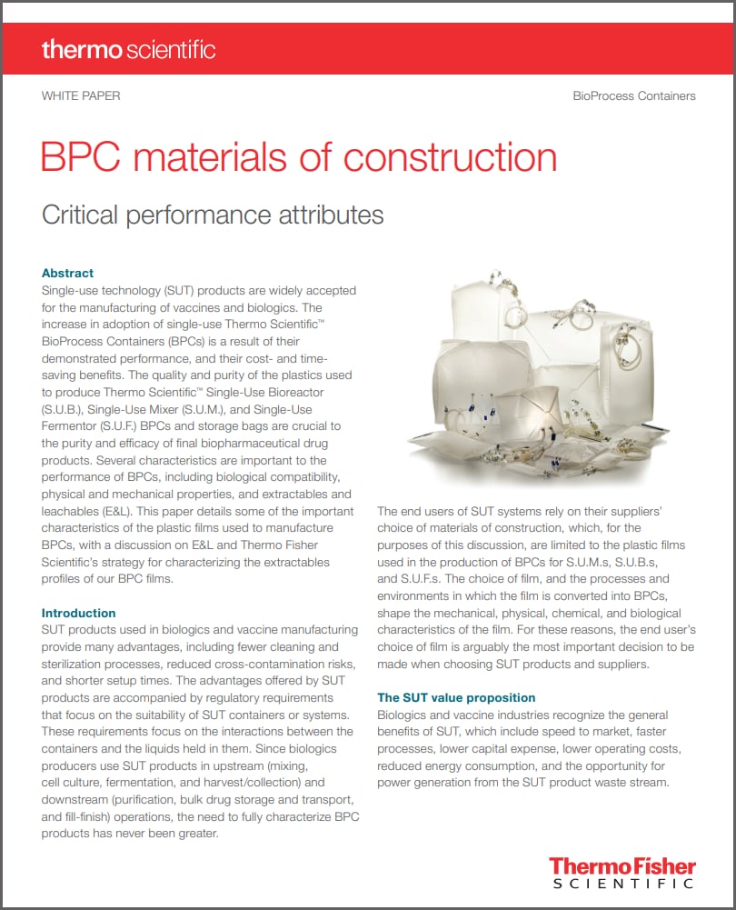 BPC materials of construction Thumbnail of whitepaper discussing BPC performance attributes