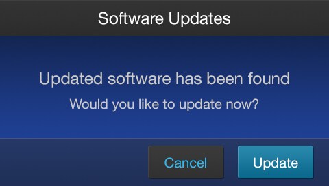 Panel 3 Software updates screen 2