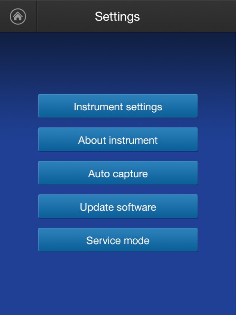 Settings screen Settings screen