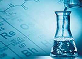 Chemical chart with flask Chemical chart with flask