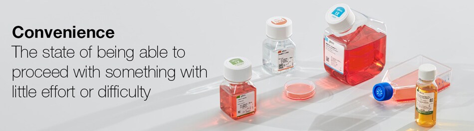 Gibco Benchstable media 4 bottles of Gibco Benchstable media along with 2 culture vessels containing media