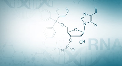 RNA amidites RNA amidites structure on teal background