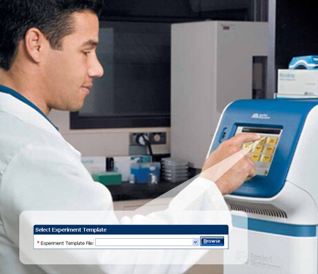 在 ViiA 7 实时荧光定量 PCR 系统上打开新模板文件的示例 在 ViiA 7 实时荧光定量 PCR 系统上打开新模板文件的示例