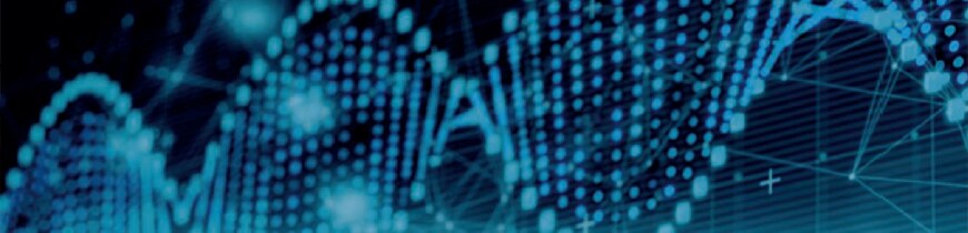 Behind the lab coat article Artistic rendition of on-screen waveform data