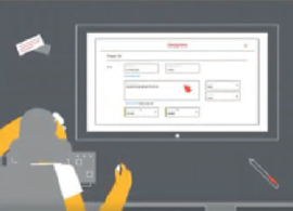 Oligo order sharing feature cartoon of scientist ordering oligos online