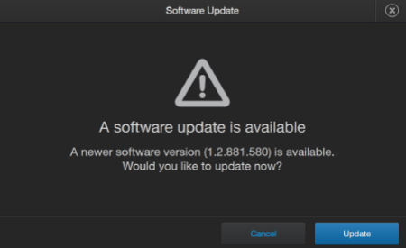 Software update Software update screen