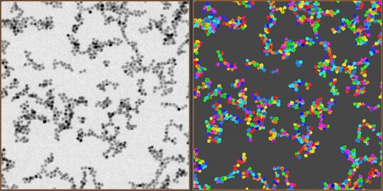 Automated Sizing of Large Area Nanoparticles