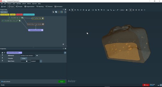 Automatic Extraction of Transparent Surface Cross Section