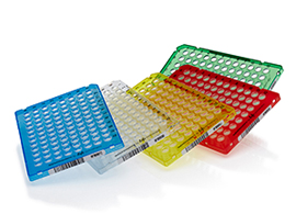Applied Biosystems PCR plastics Five multi-colored PCR tube plates